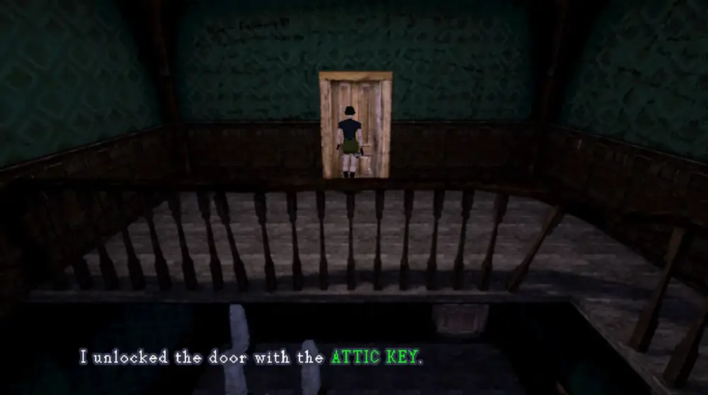 Attic Key found — 'I unlocked the door with the ATTIC KEY'