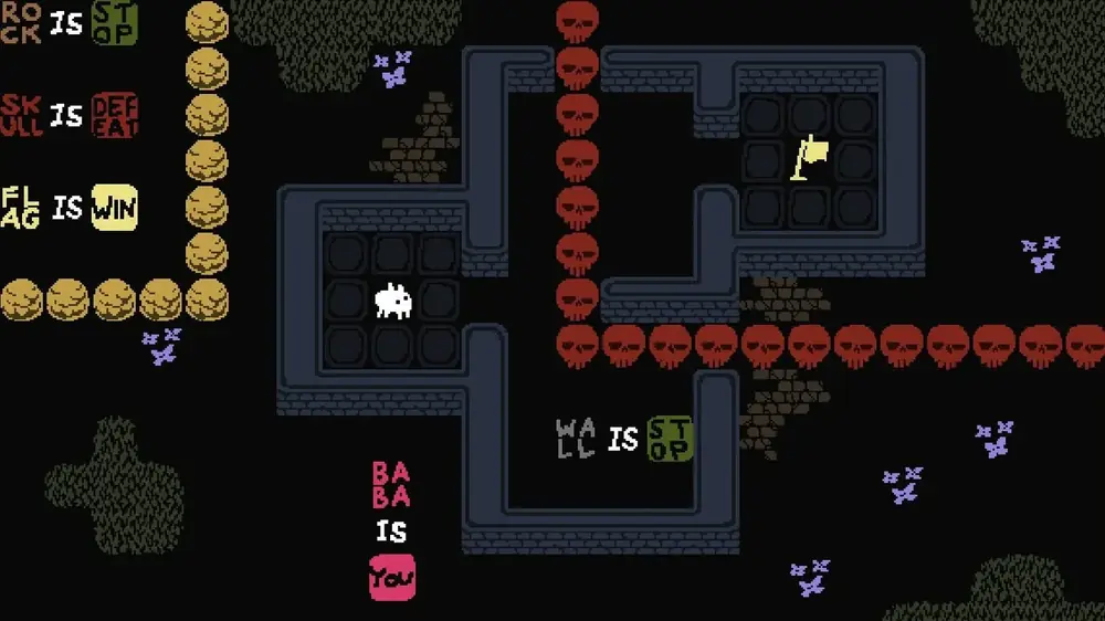 Baba Is You overworld map - island shape (Gentle Gamers)