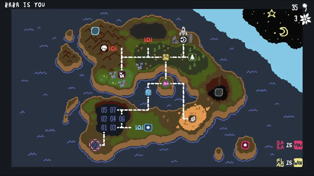 Baba Is You - hidden area map (IGN)