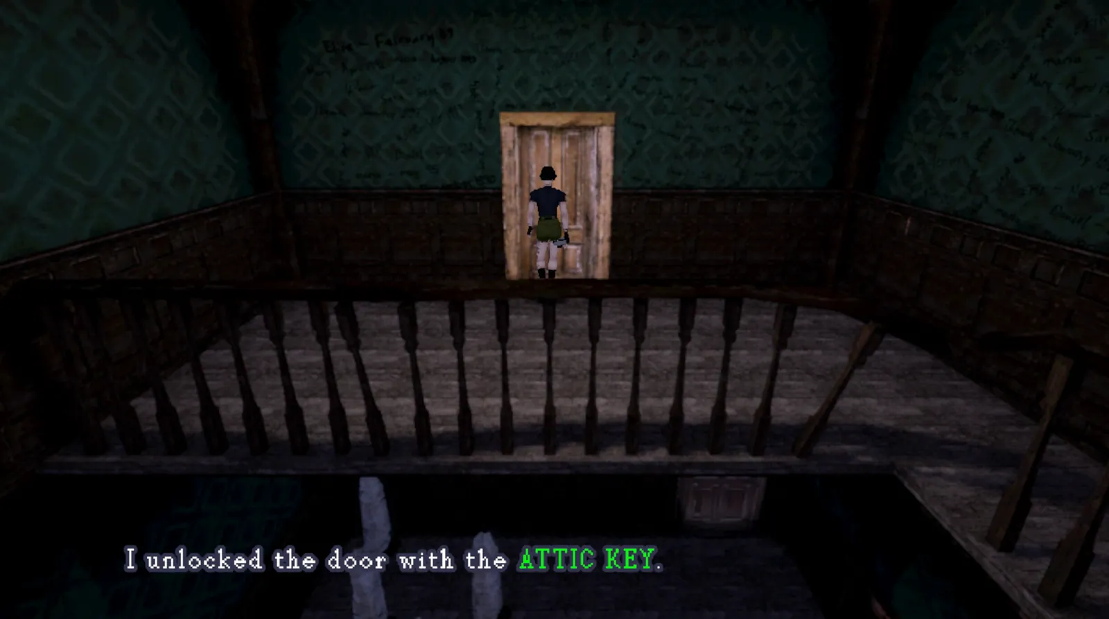 Attic Key found — 'I unlocked the door with the ATTIC KEY'
