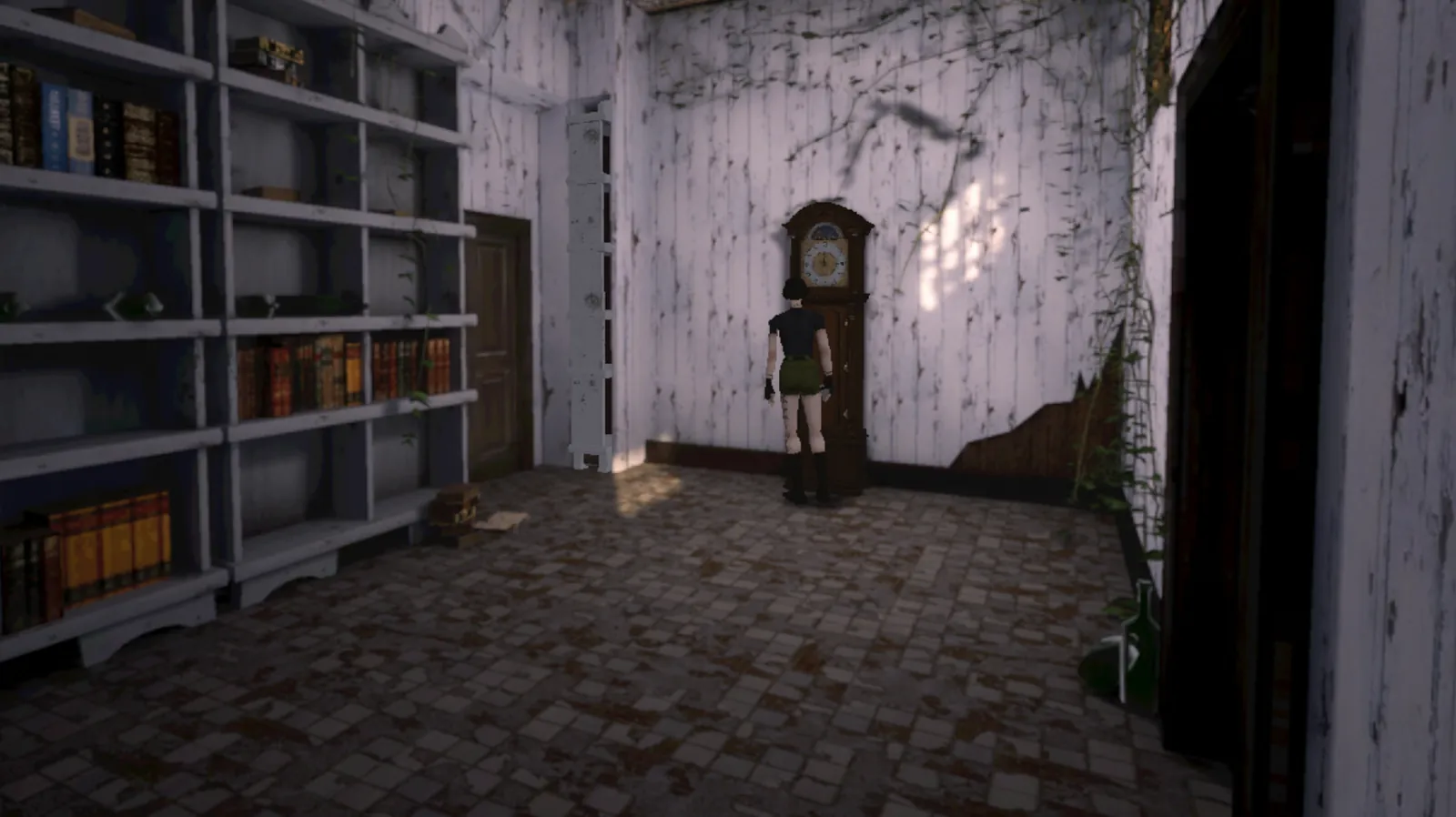 The room with the grandfather clock