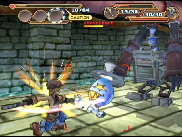 Dark Cloud 2 - Max exploring a dungeon (PS2 Home)