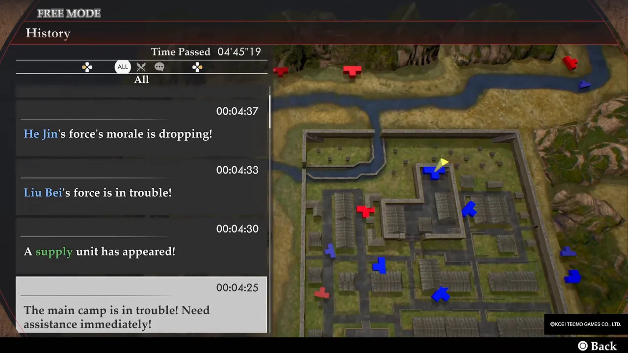 The map shows where the supply unit is
