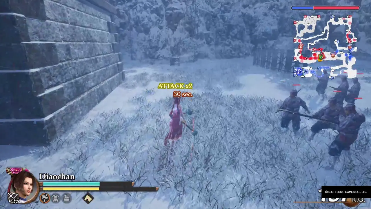 Walking to the spot in the snow