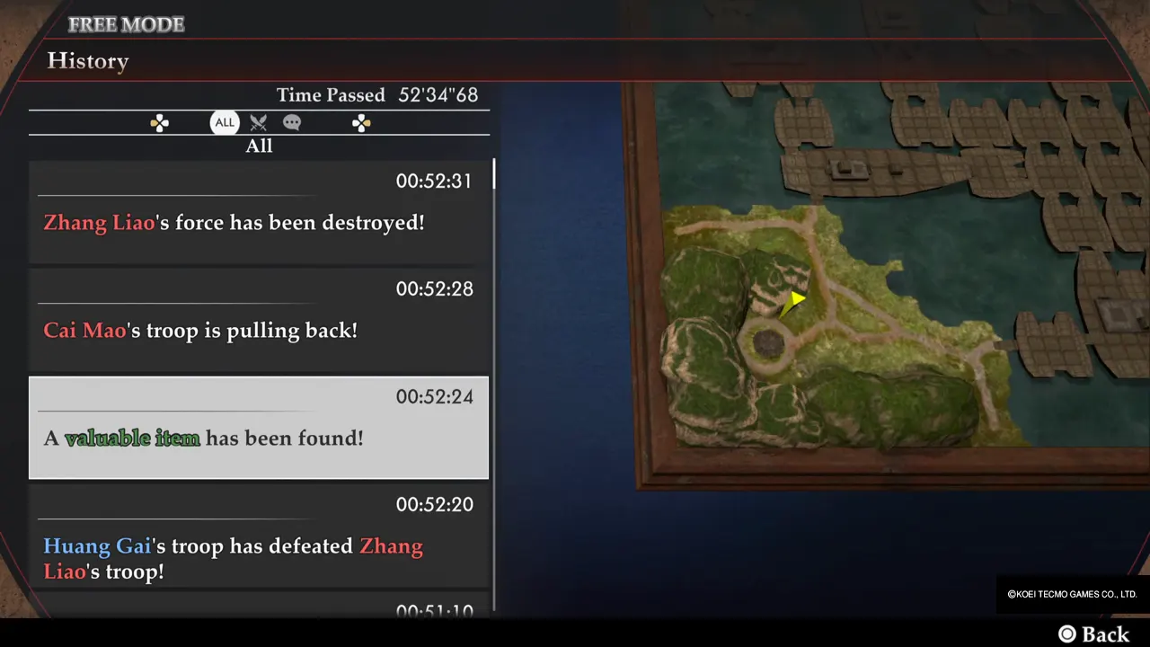 The History entry shows the item spot