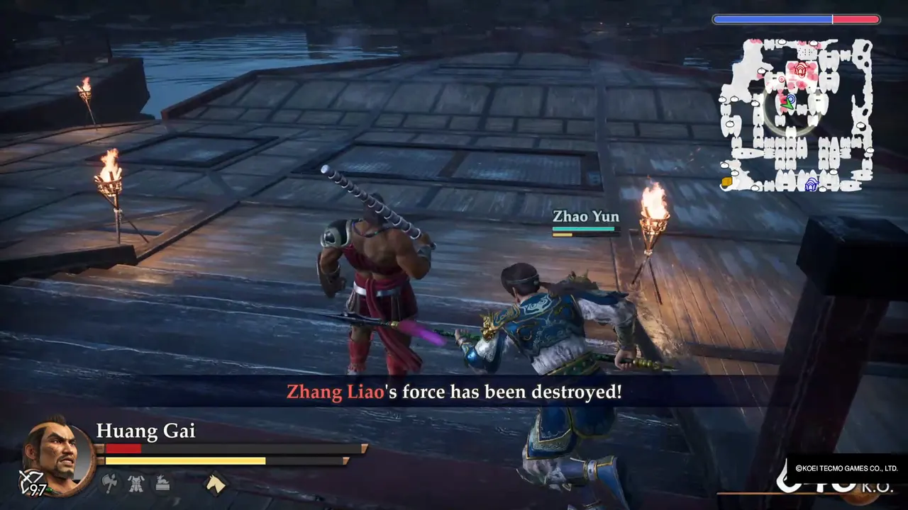 Zhang Liao’s force is destroyed