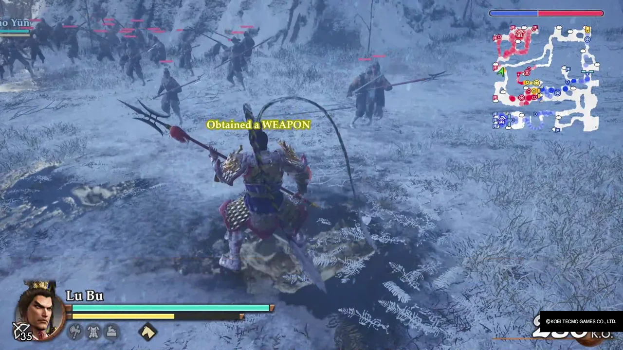 The weapon is picked up