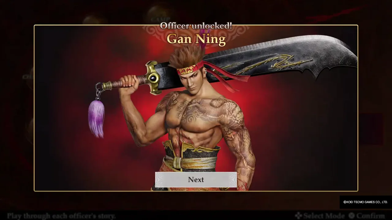 Gan Ning is unlocked