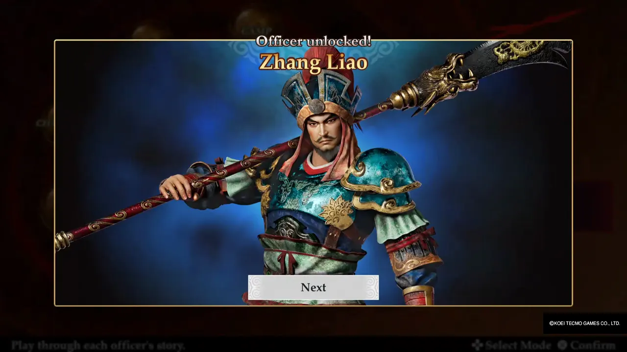 Zhang Liao is unlocked