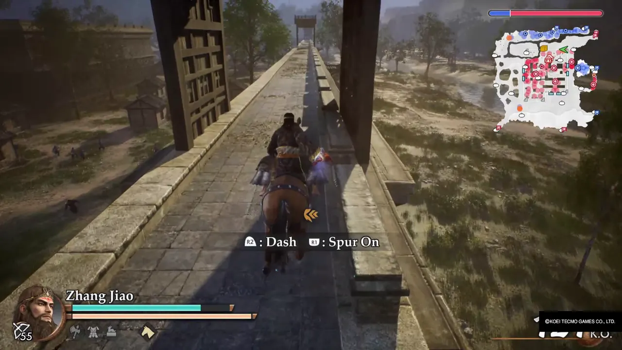Riding along the wall towards the spot