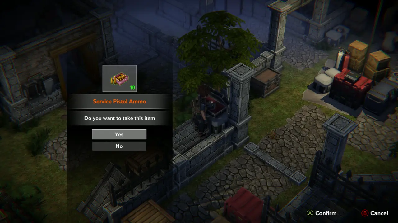 Service Pistol Ammo pickup prompt