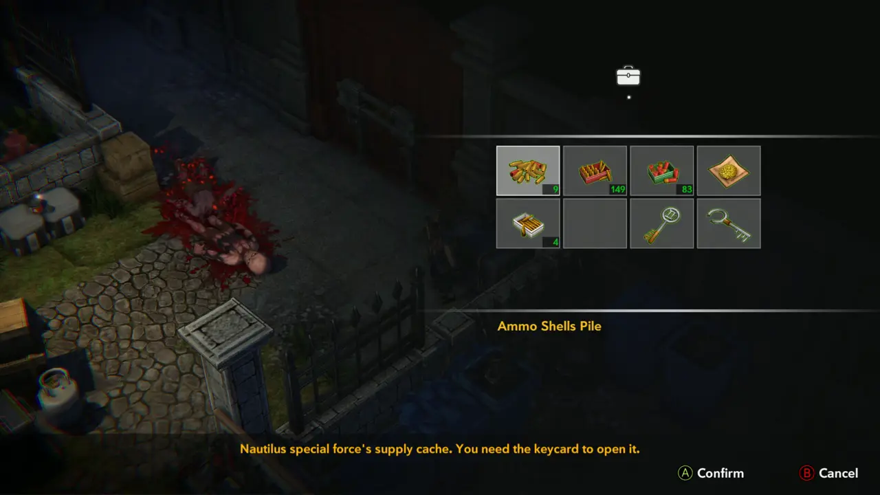 Storage chest contents