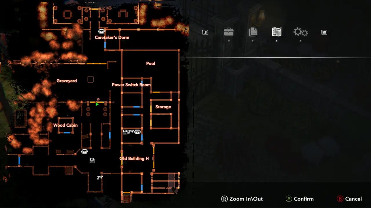 Map with Steve in Graveyard