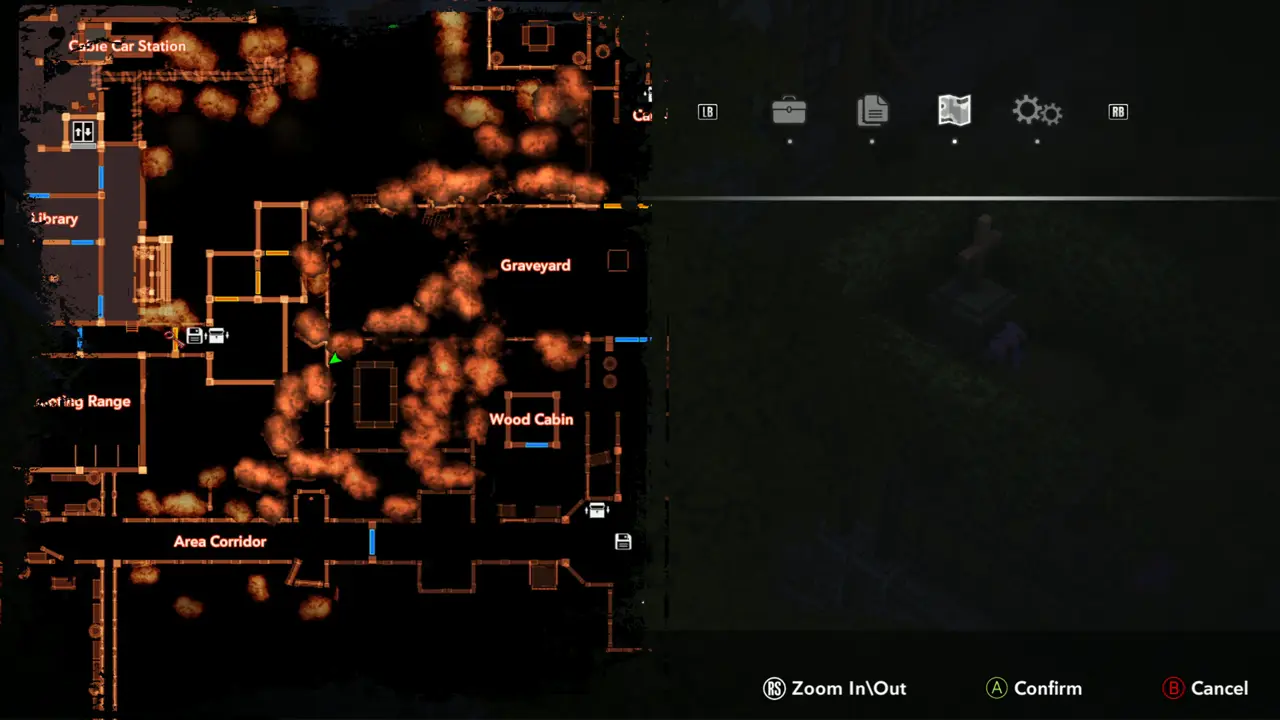 Map, Steve left of Wood Cabin