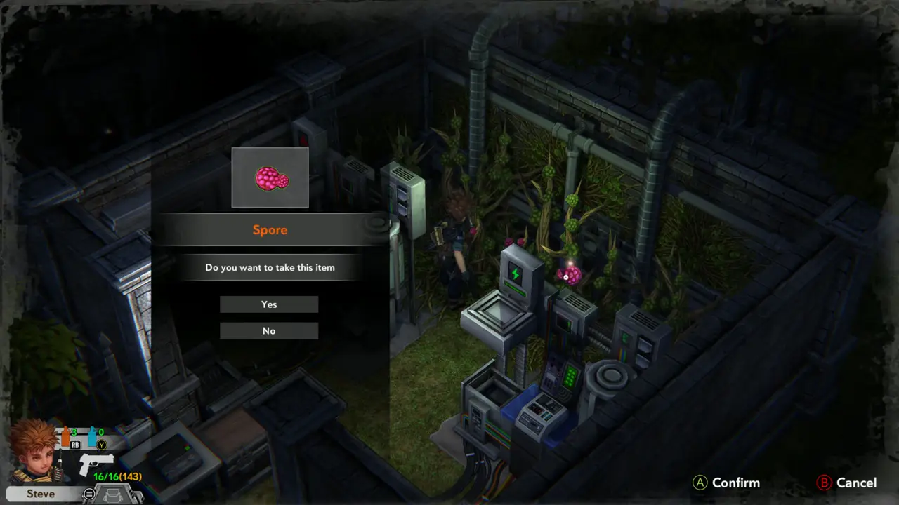 Spore pickup prompt