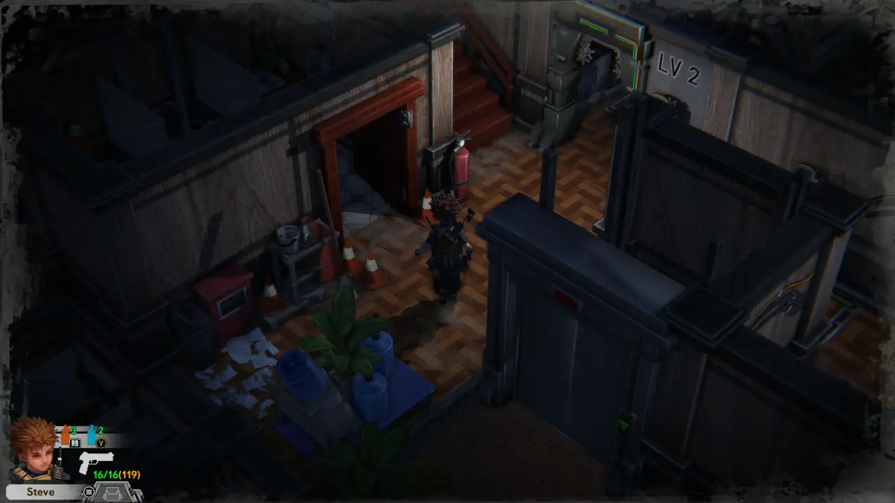 Door marked LV 2