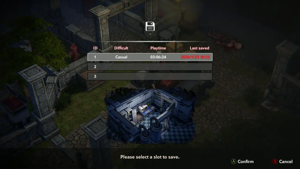 Save slot screen
