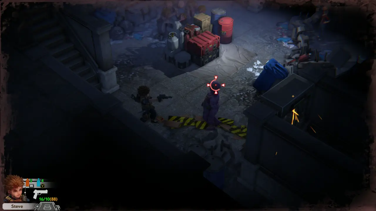 Infected near crates