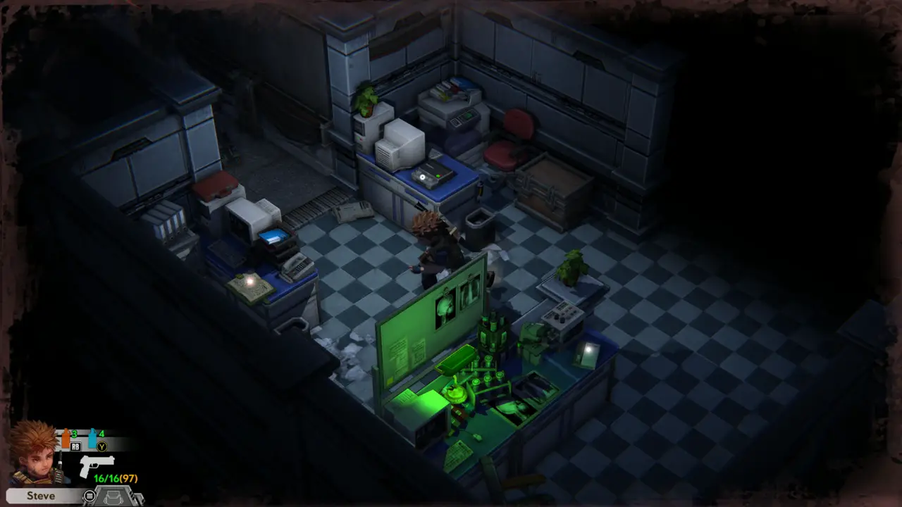 Lab office with the desk