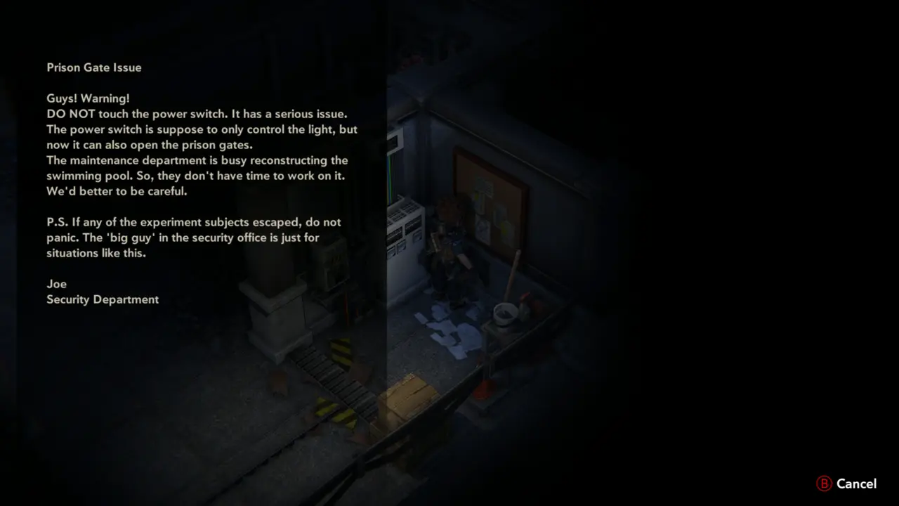 Prison Gate Issue note
