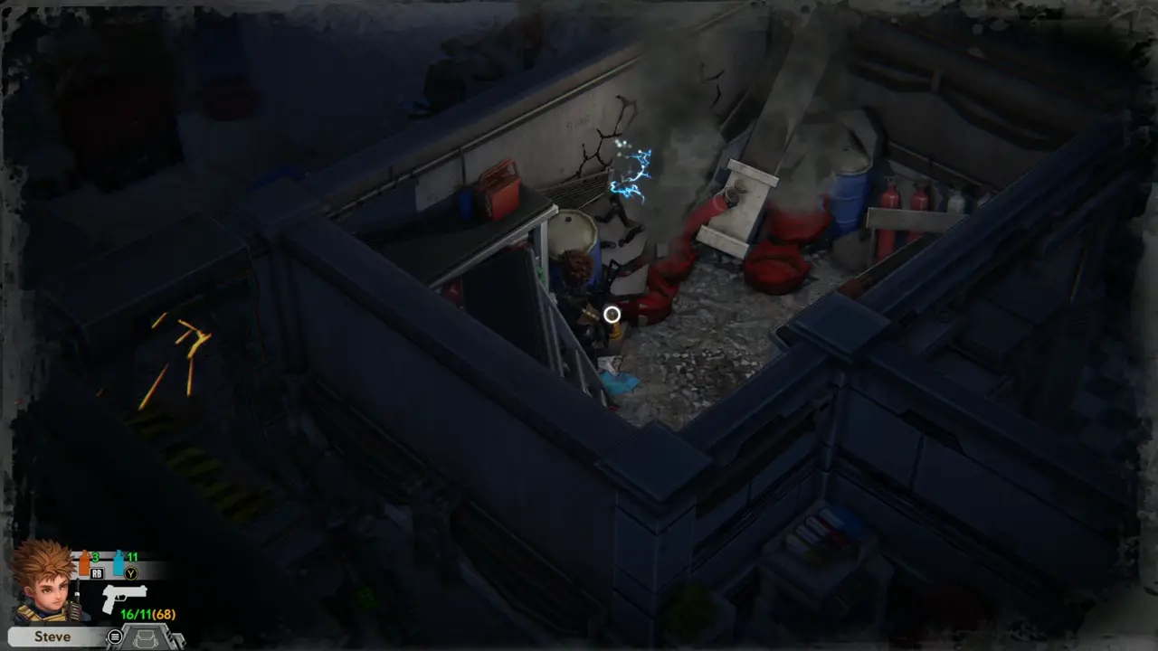Electric grenade in the barrel room