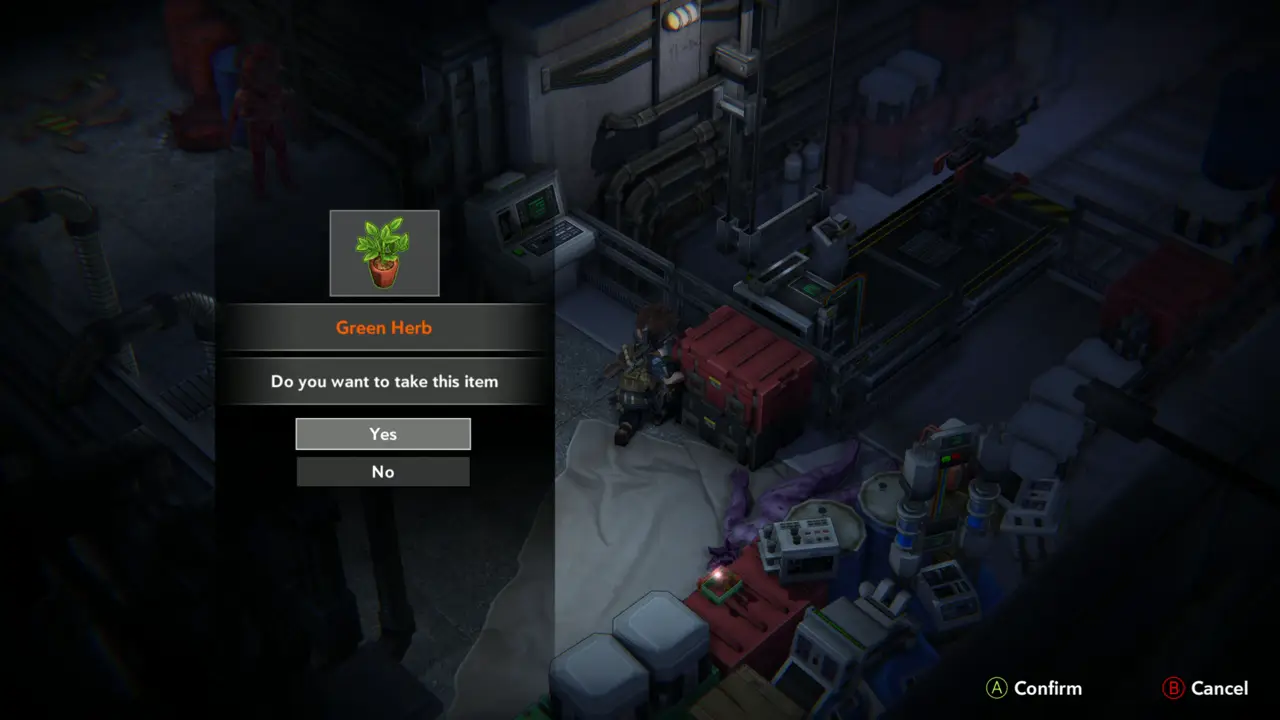 Green Herb pickup prompt
