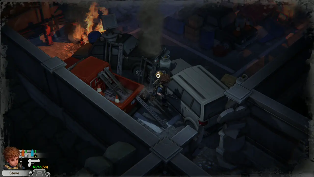 Fire blocks the way