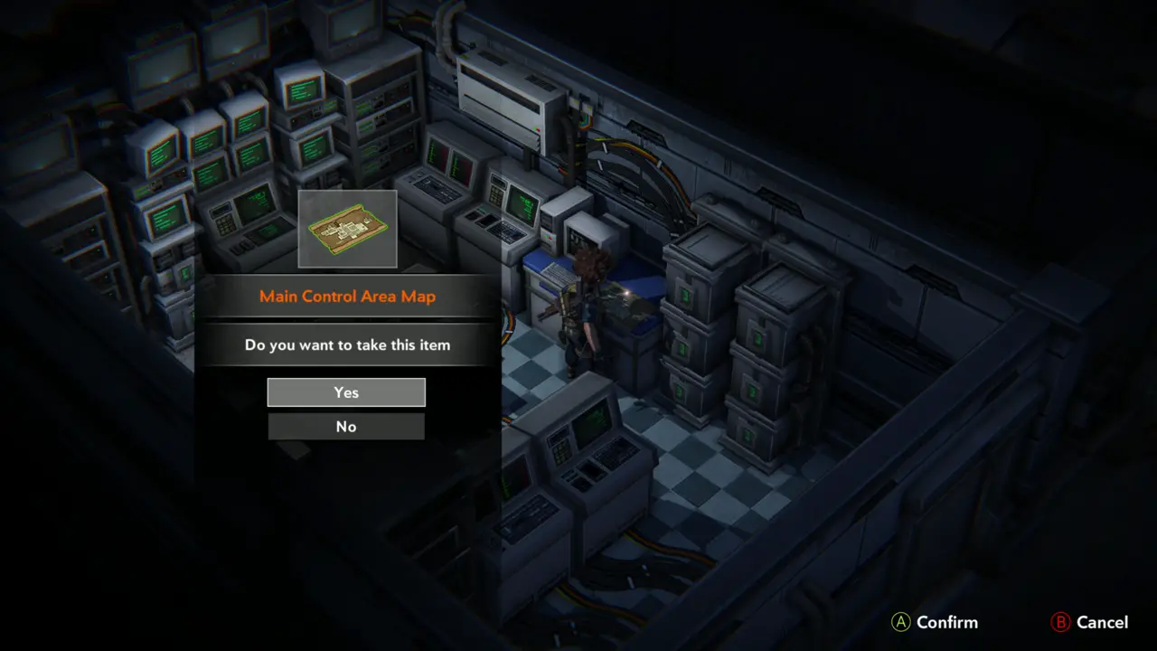 Main Control Area Map prompt