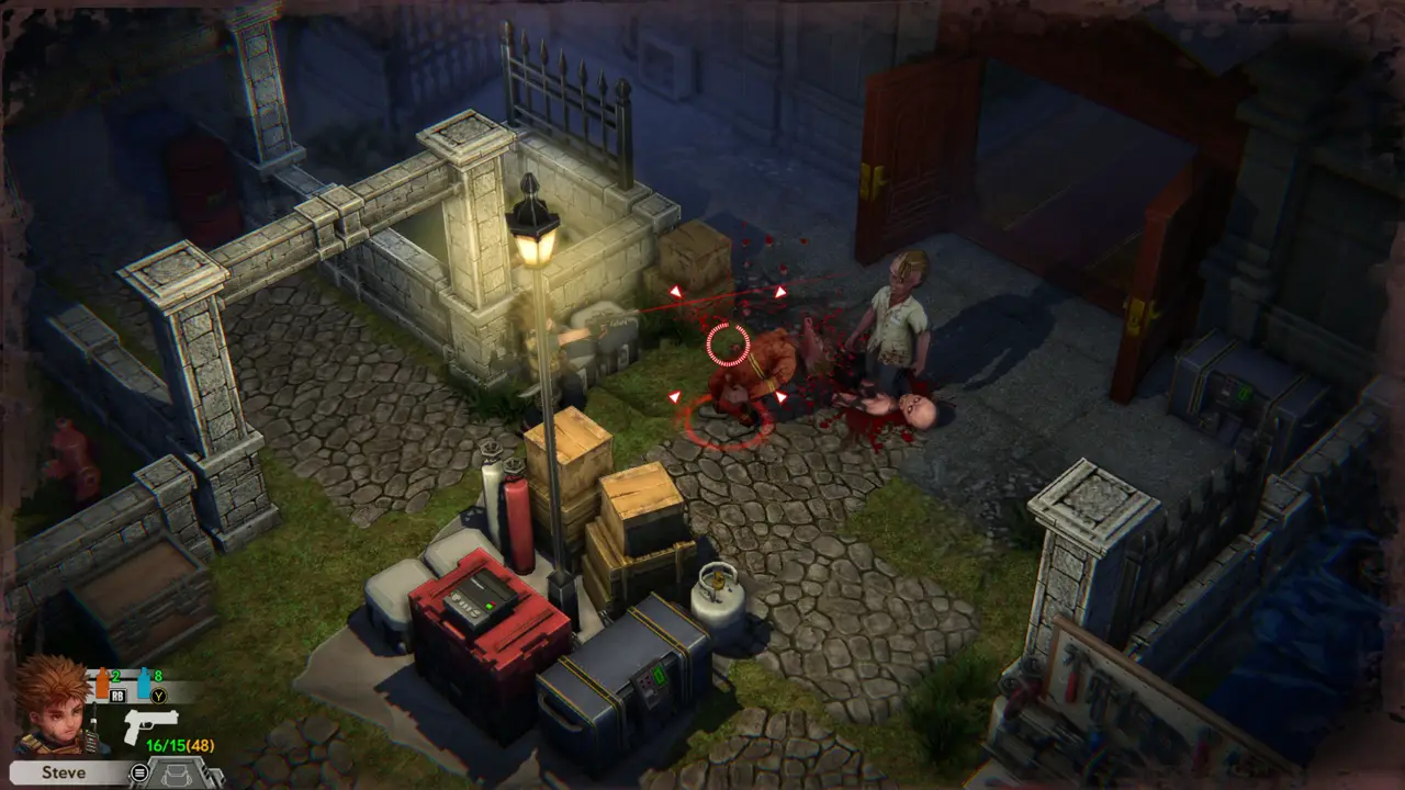 Crates by the lamp post