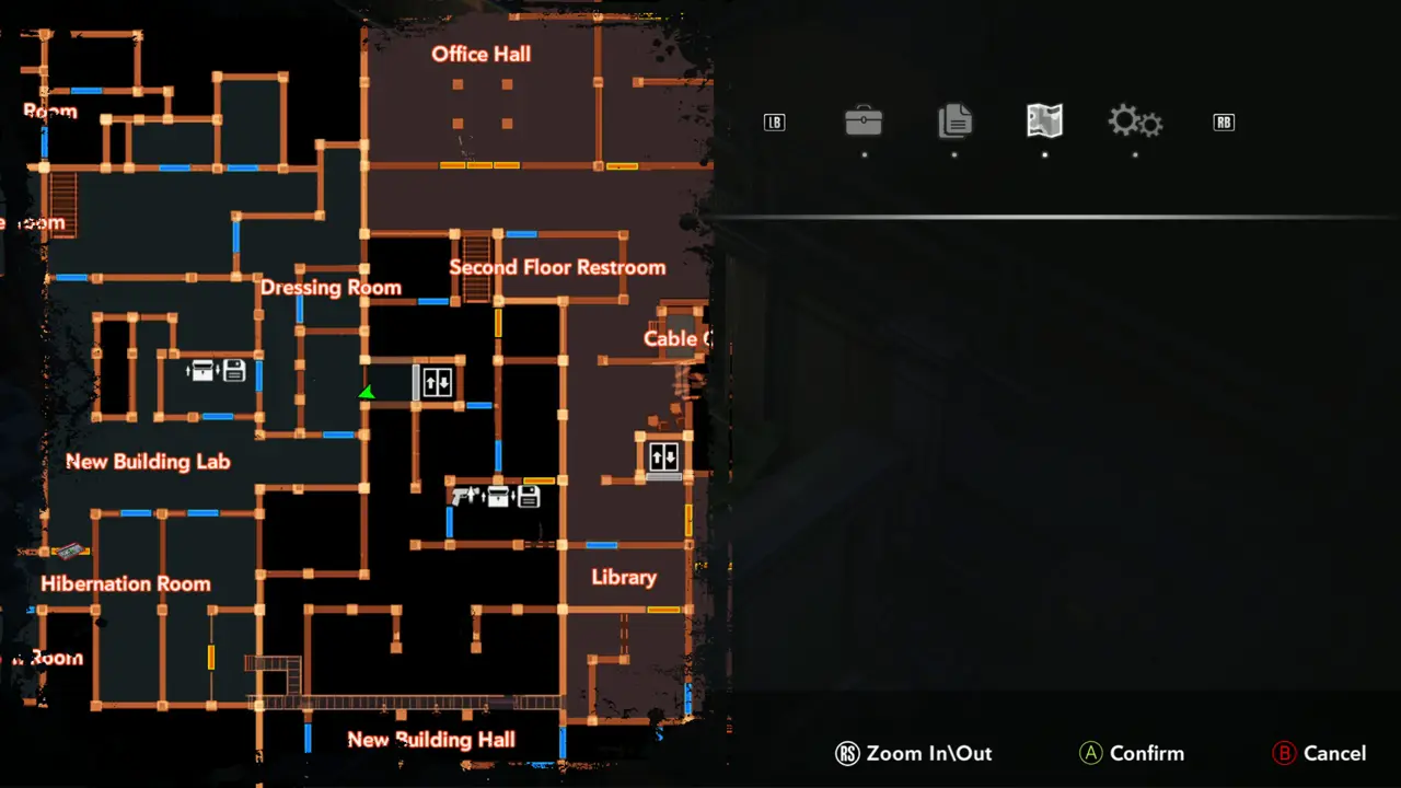 Map near elevator