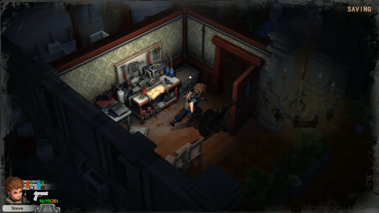 SAVING beside the workbench