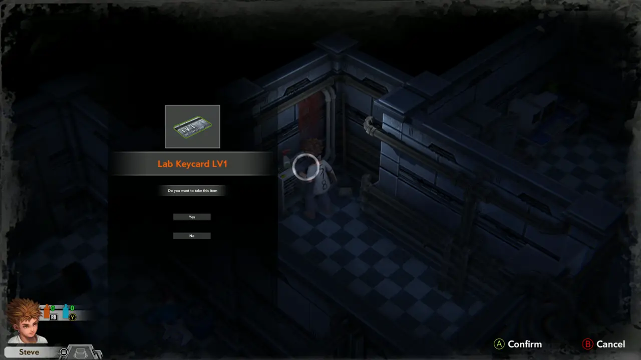 Lab Keycard LV1 prompt