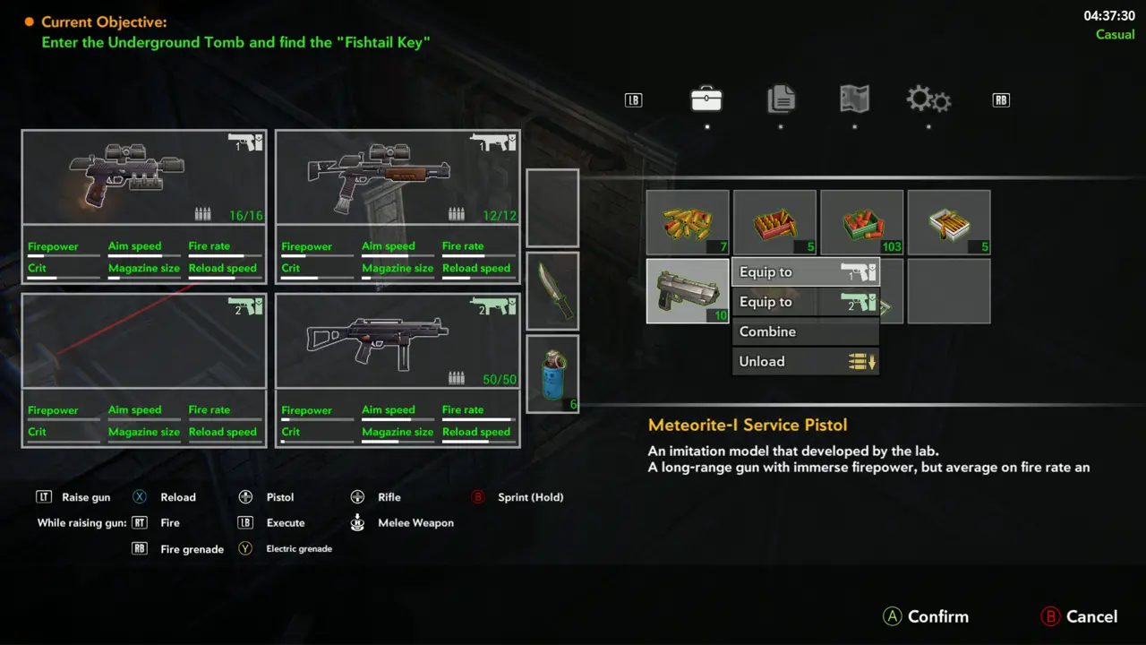 Equip to menu