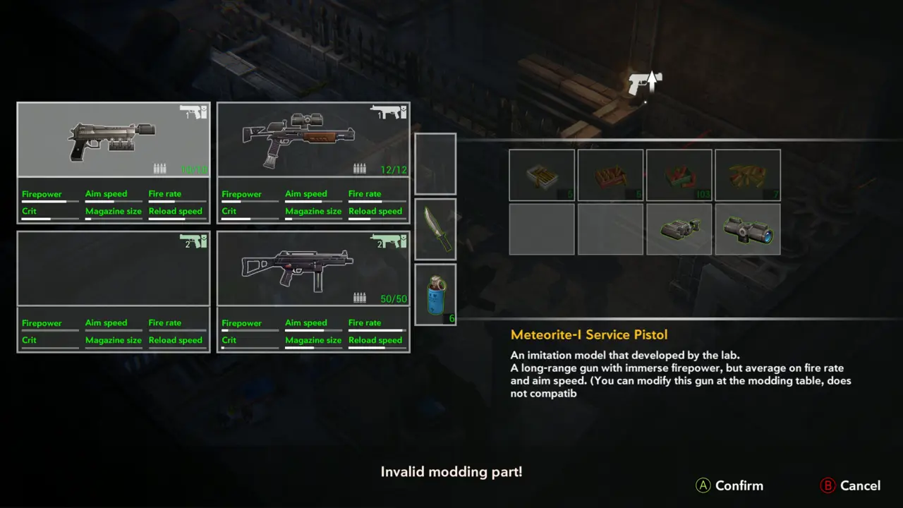 Invalid modding part message