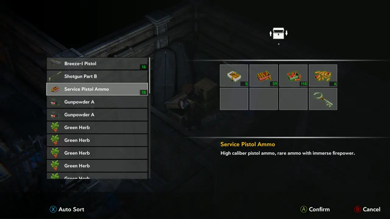 Storage box contents