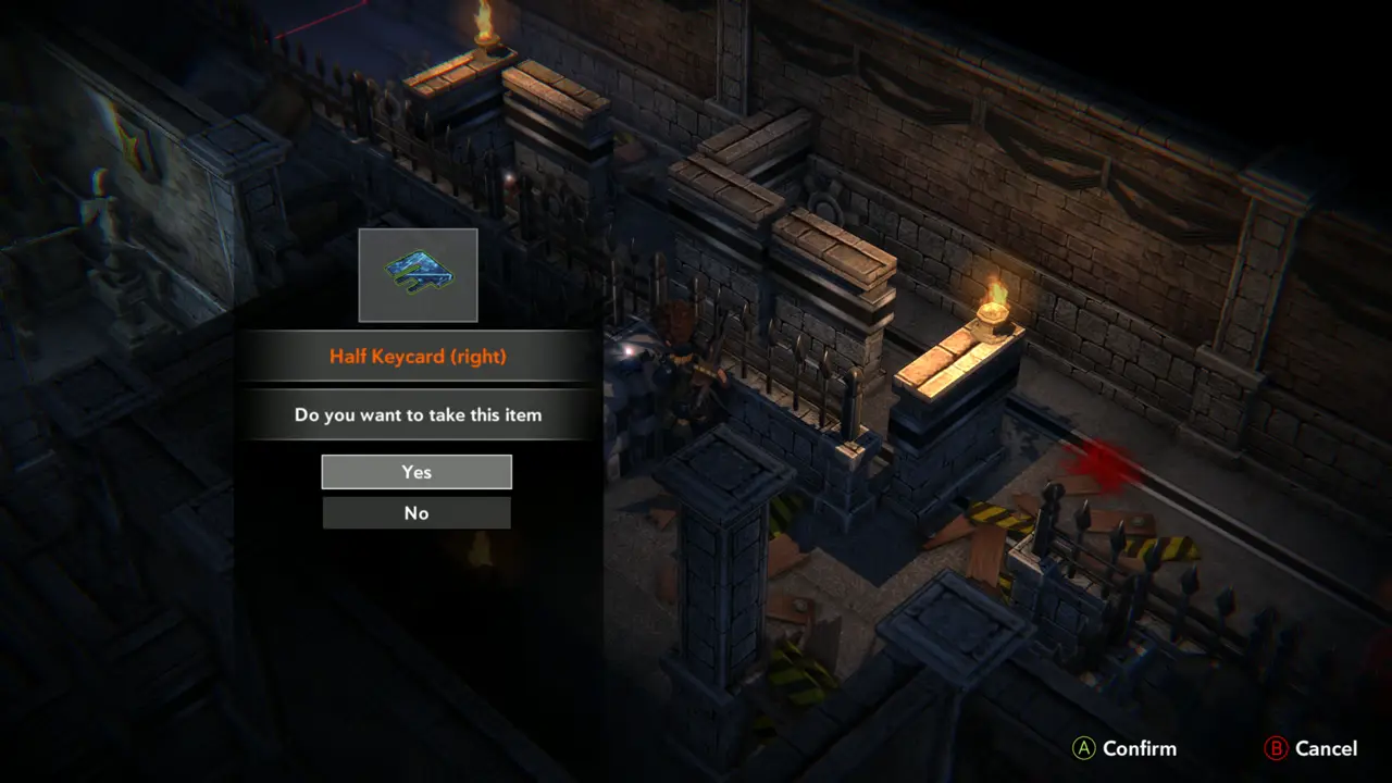 Half Keycard (right) prompt