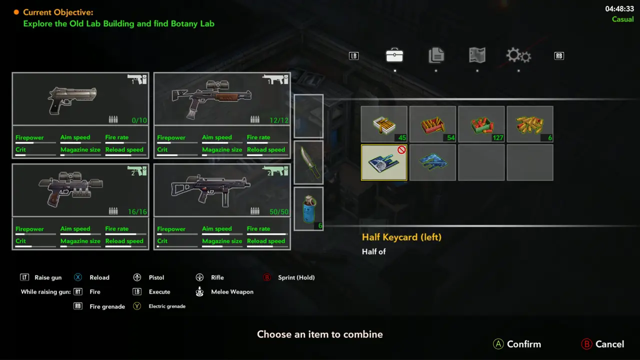 Combining the two keycard halves
