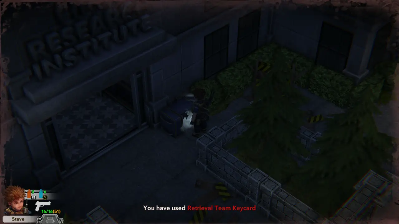 Keycard used on the supply cache