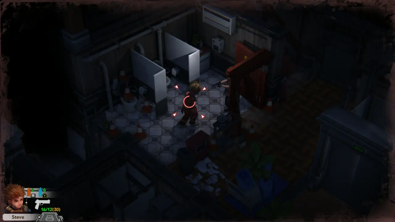 Zombie in restroom
