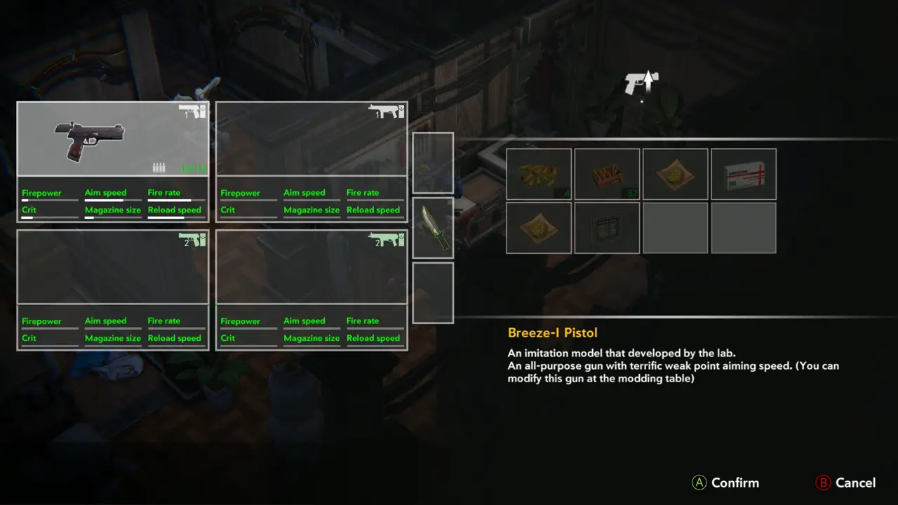 Breeze-I Pistol screen
