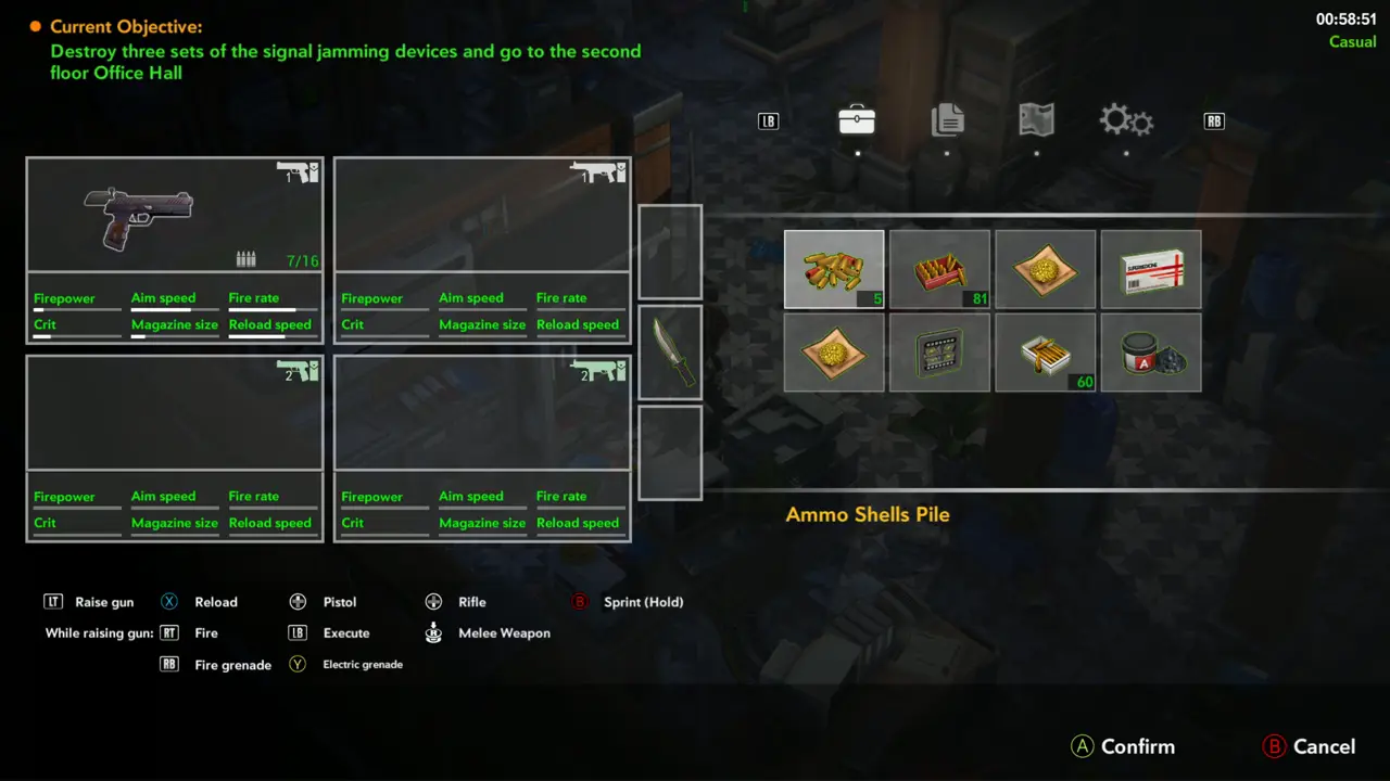Pause screen with objective