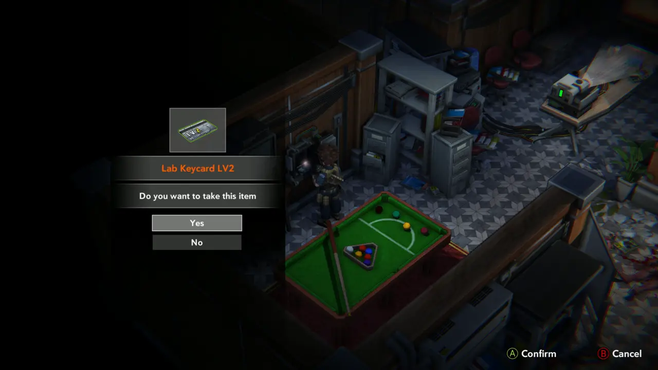 Lab Keycard LV2 prompt