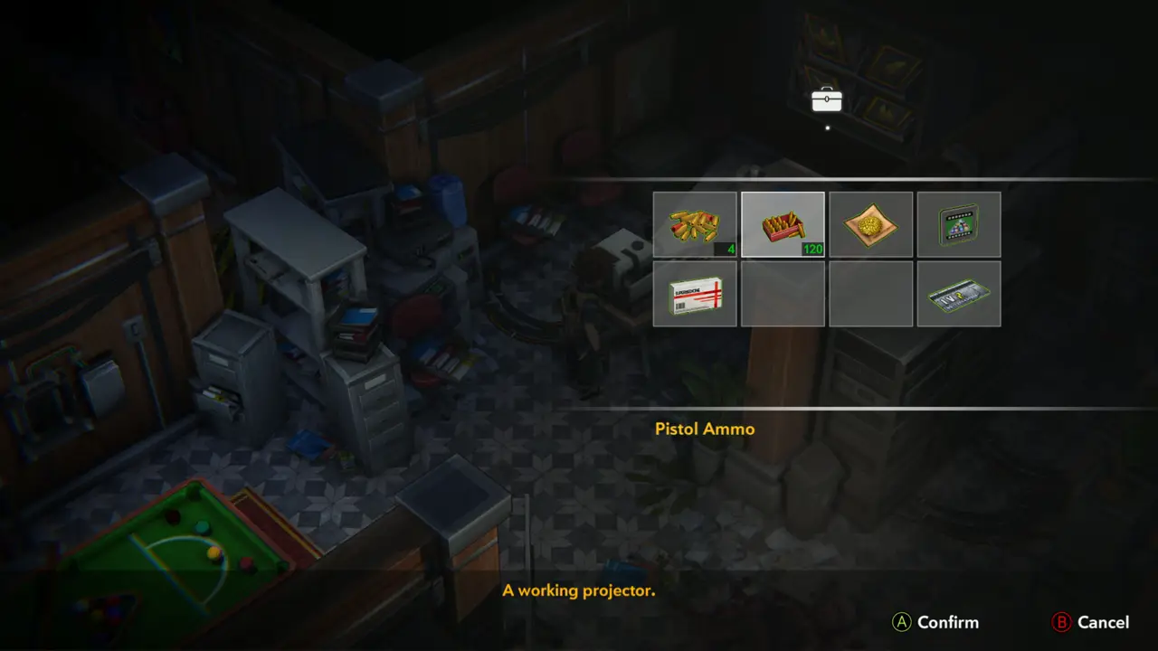 Using item on projector