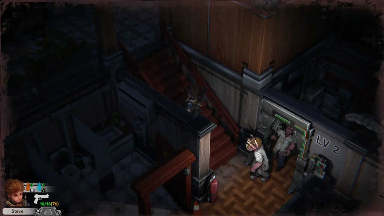 Infected at the stairs