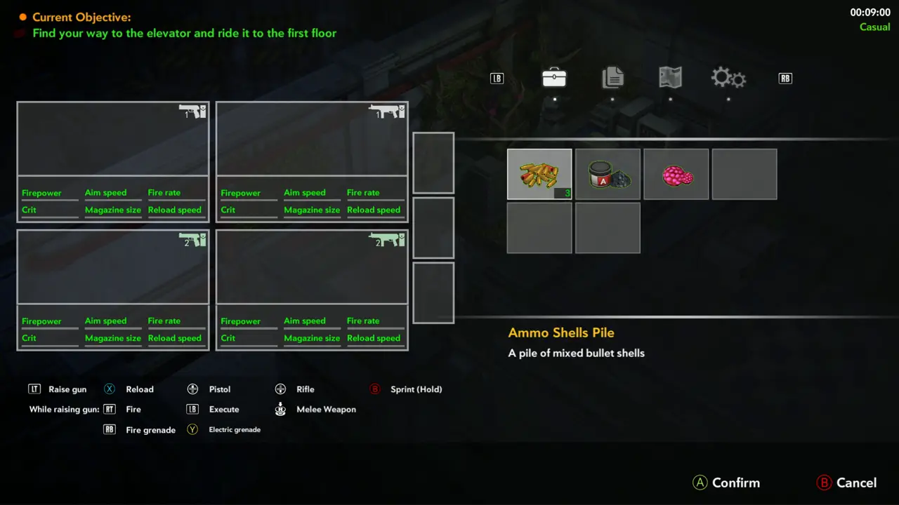 Inventory with 3 items
