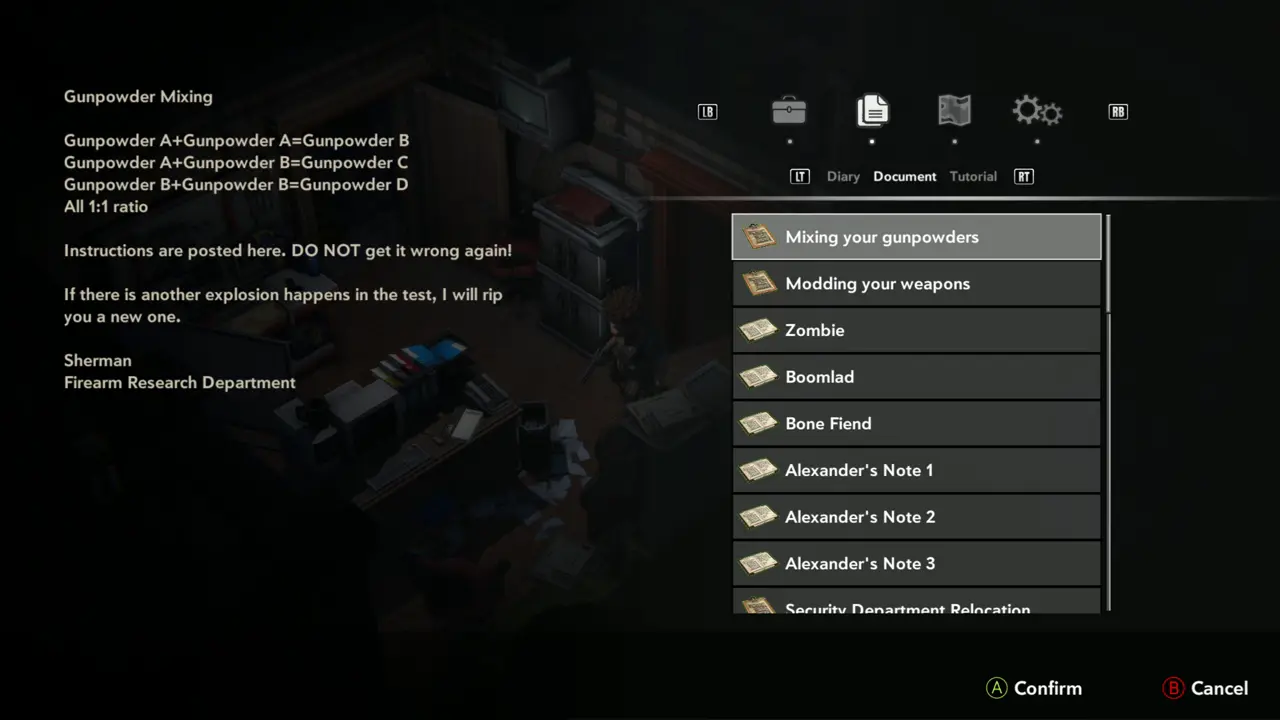 Gunpowder Mixing page