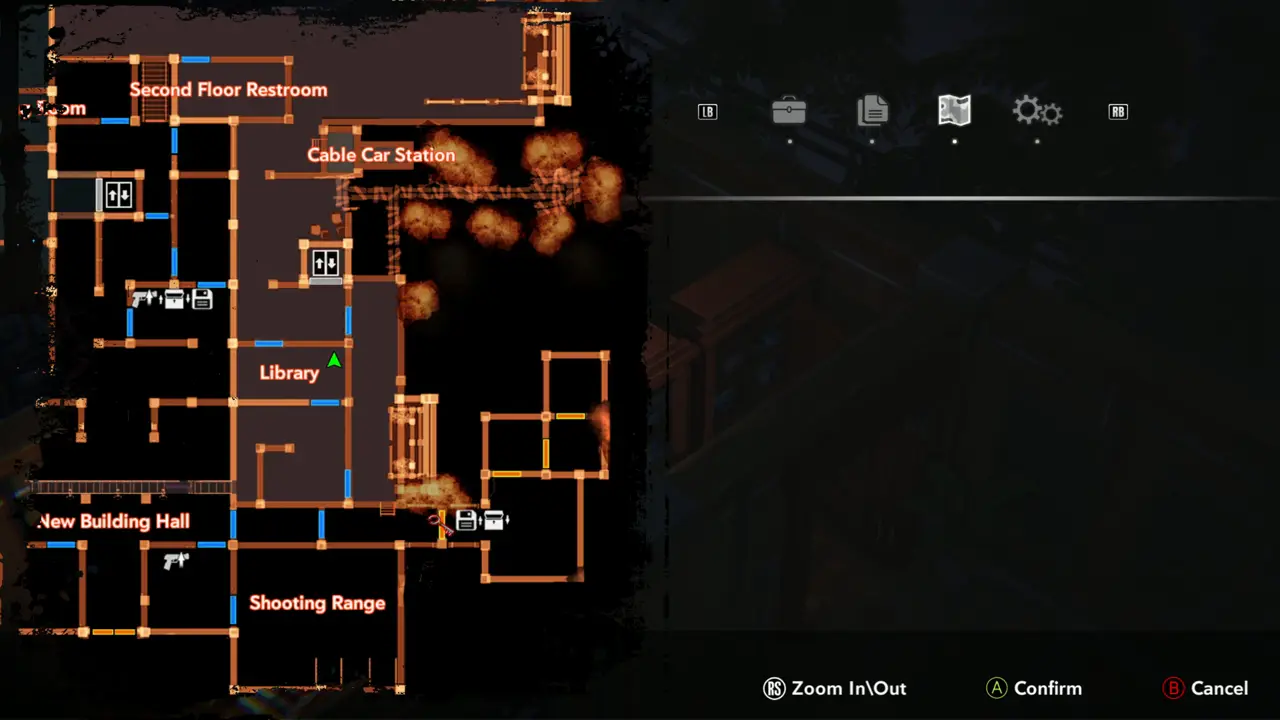 Map: Steve in the Library