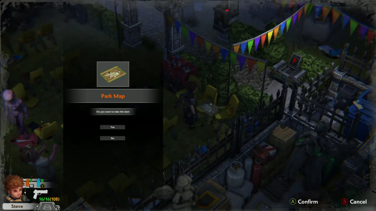 Park Map pickup prompt