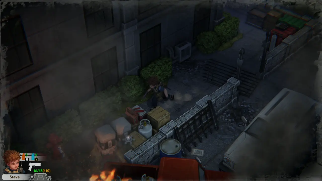 Burning truck by hydrant