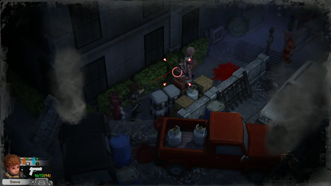Zombie shot at the cylinders